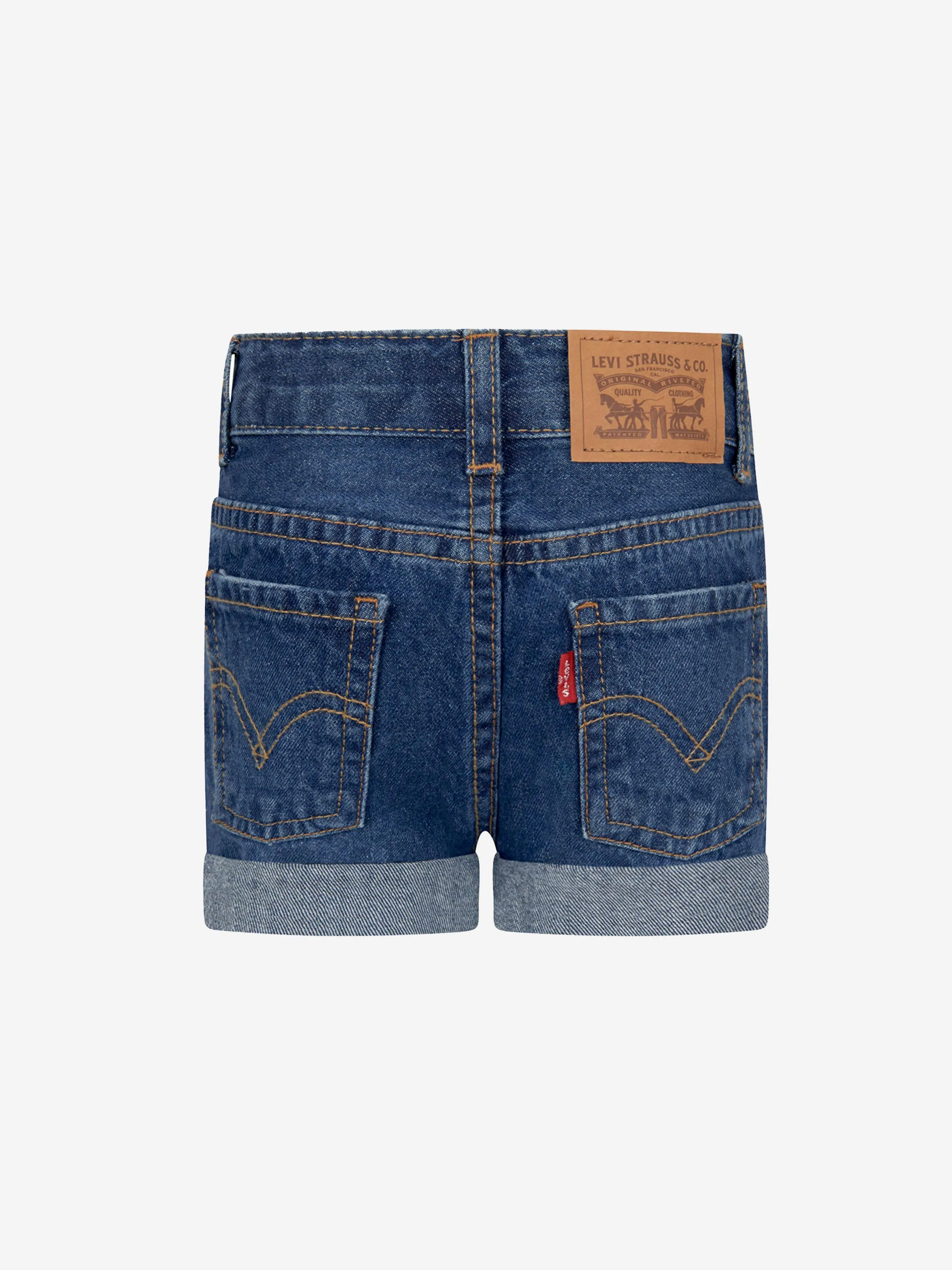 Levi's Wear Girls Cotton Girlfriend Denim Shorts