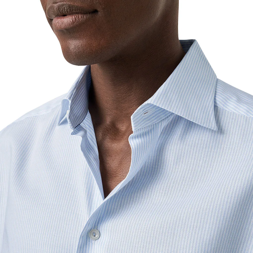 Light Blue Striped Oxford Cotton-Tencel™ Shirt