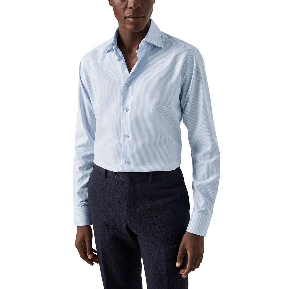 Light Blue Striped Oxford Cotton-Tencel™ Shirt