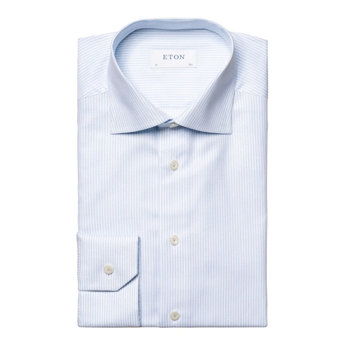 Light Blue Striped Oxford Cotton-Tencel™ Shirt