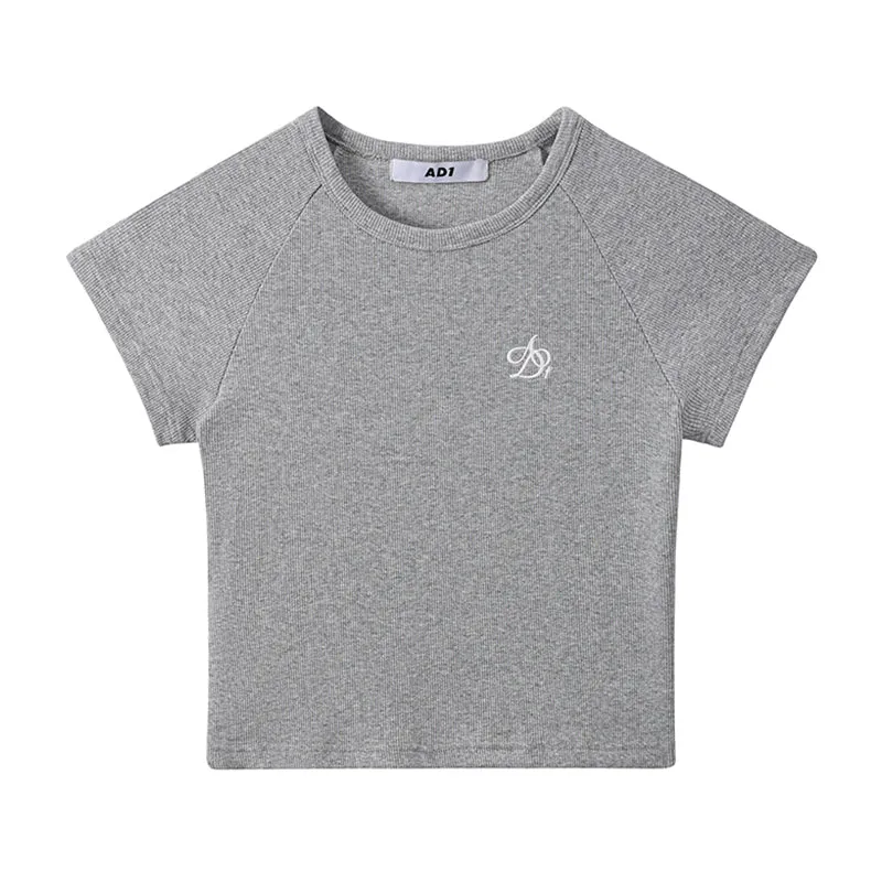 Logo Embroidery Slim Fit T-Shirts & Tank Tops