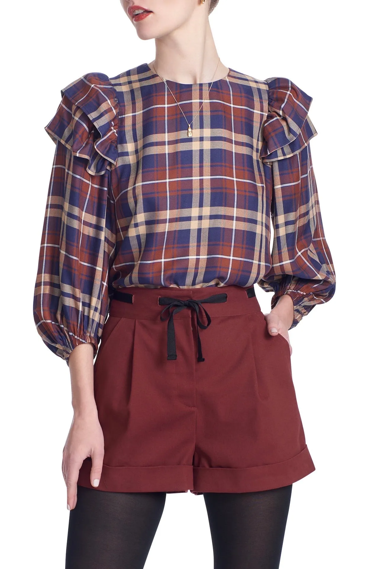 MACKENZIE TOP- Plaid