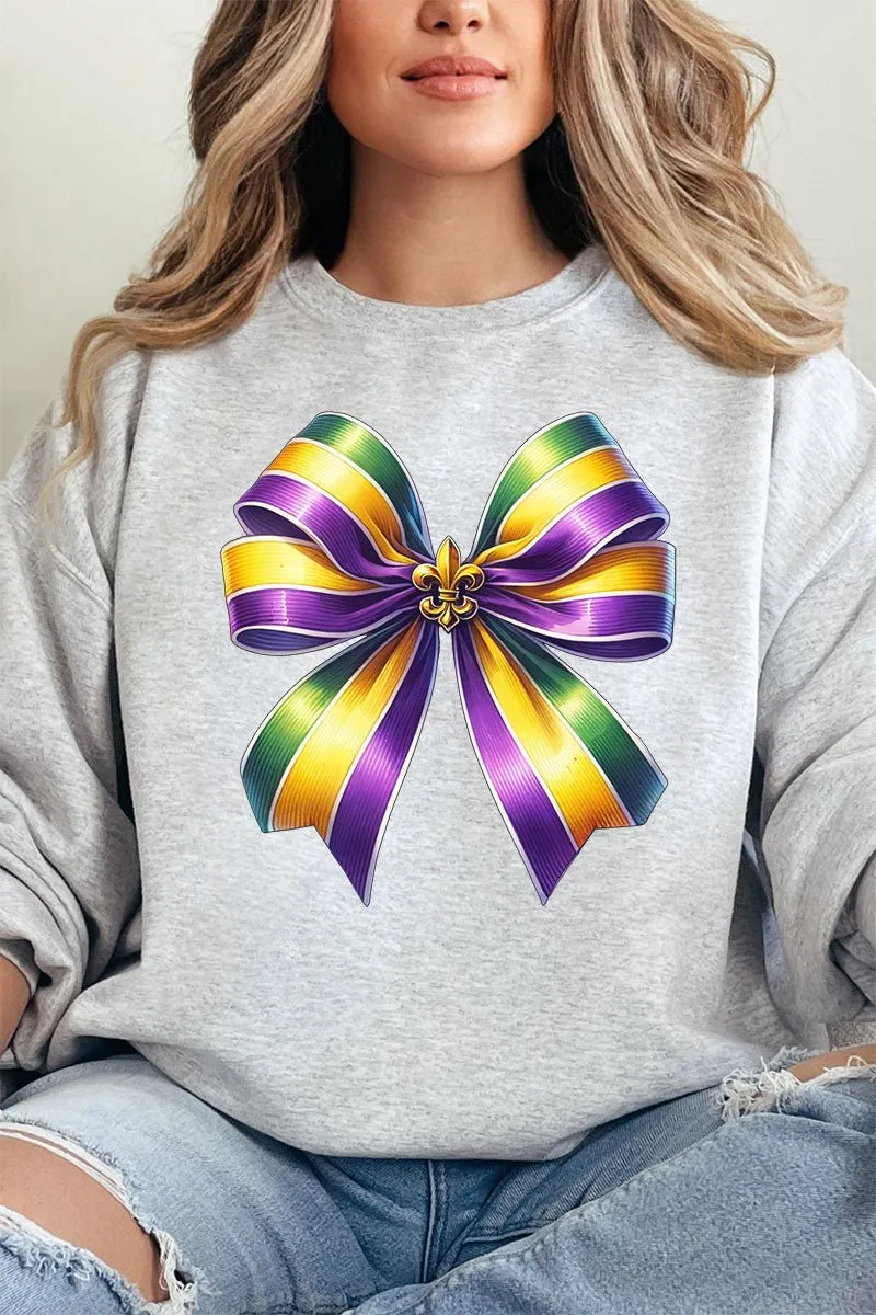 Mardi Gras Ribbon Heavy-weight Crew Sweatshirt