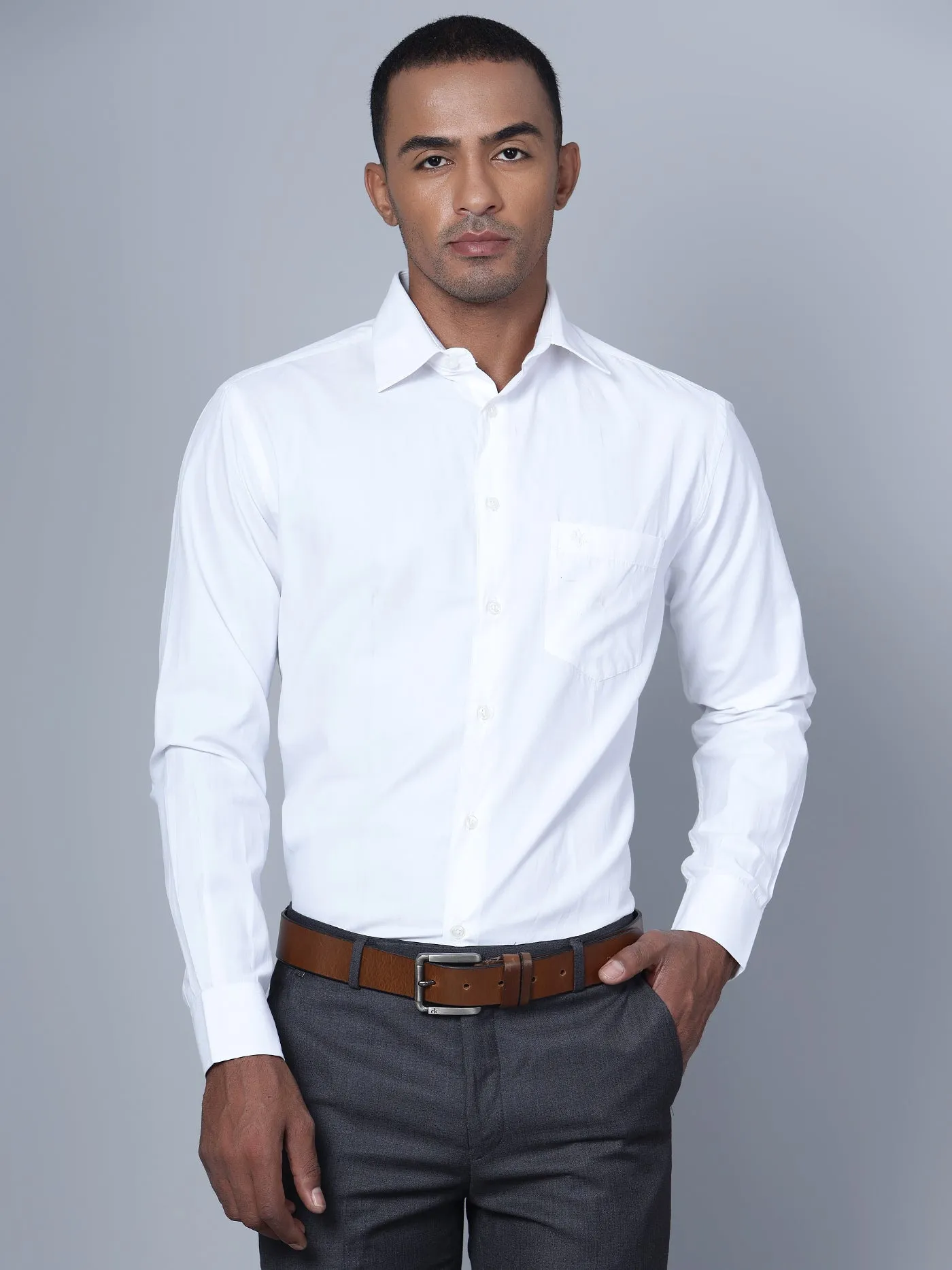 Men White Formal Shirt