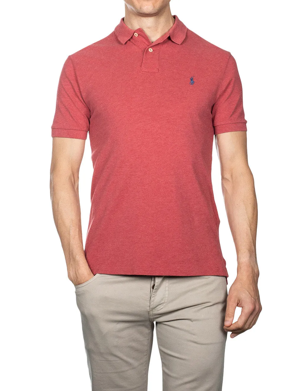 Mesh Polo Shirt Venetian Red