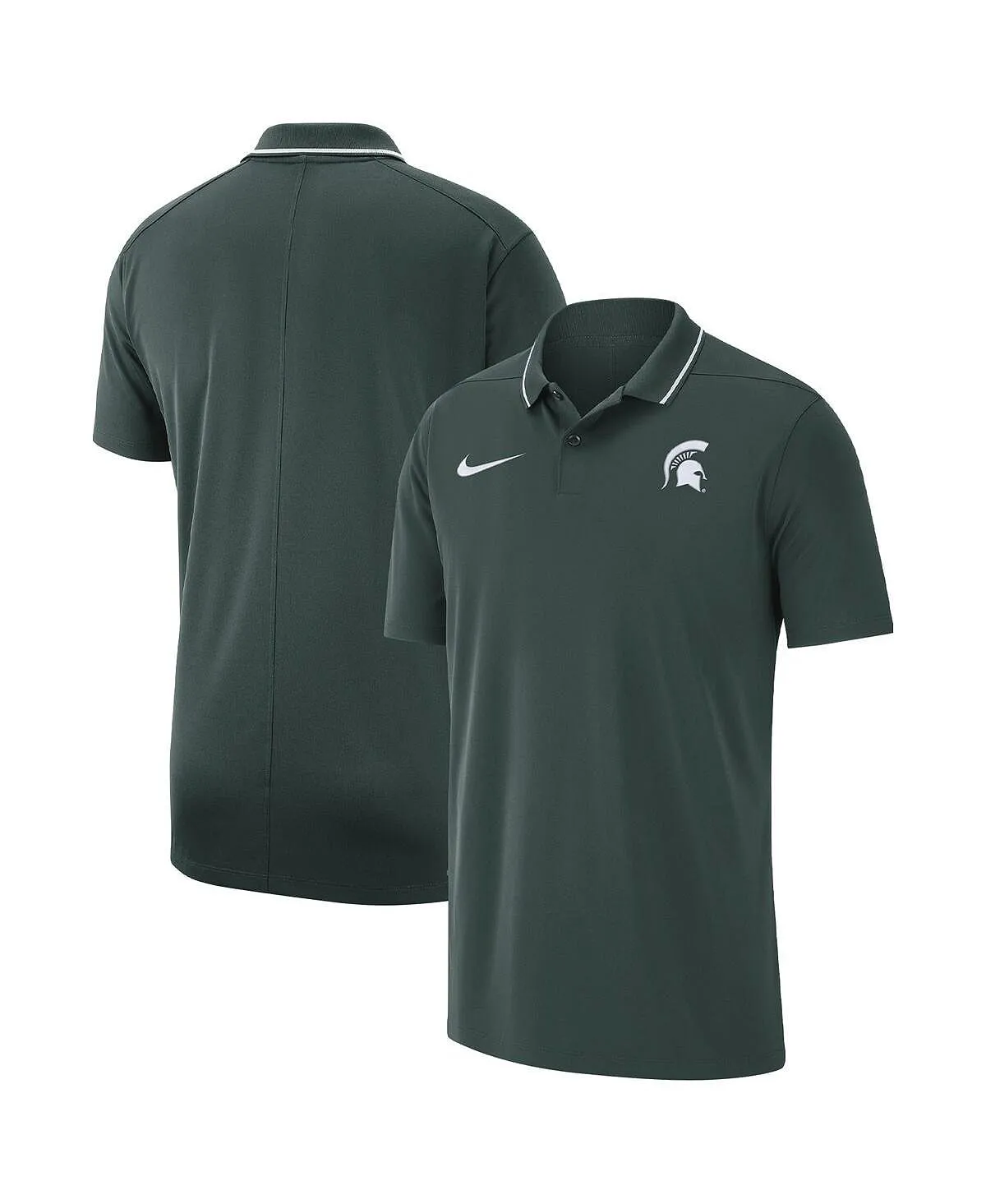 Michigan State Spartans Coaches Performance Nike Men's Green Polo Shirt