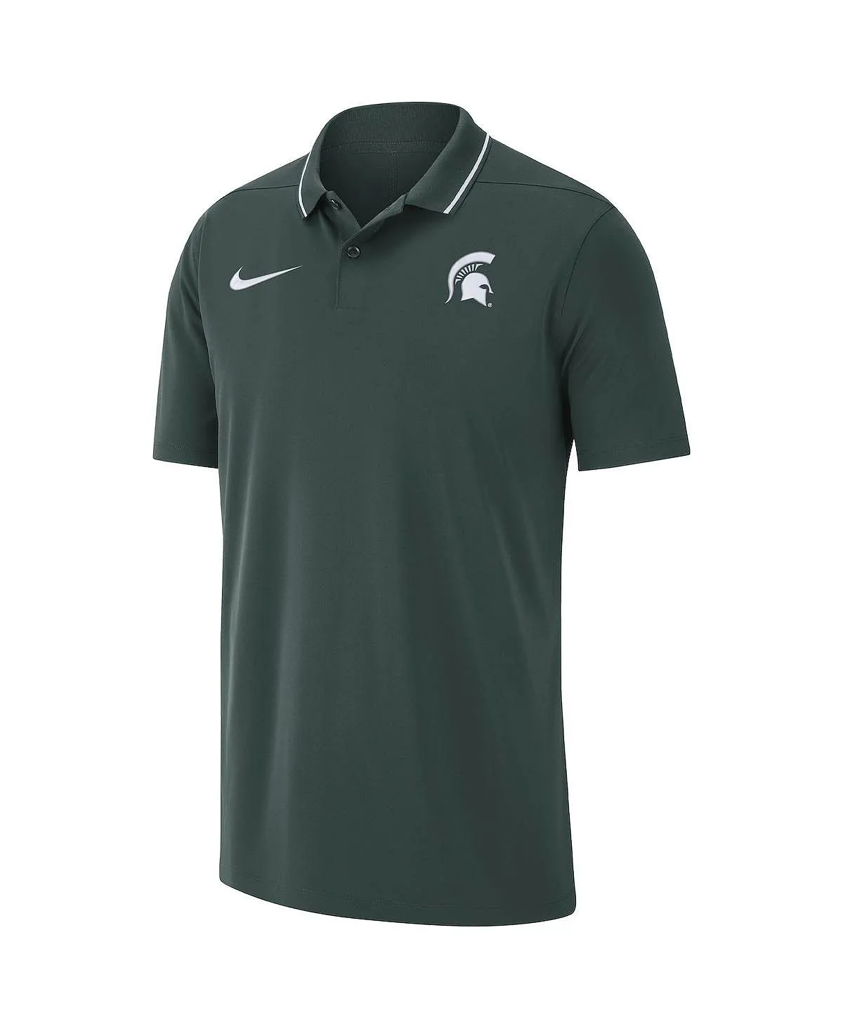 Michigan State Spartans Coaches Performance Nike Men's Green Polo Shirt