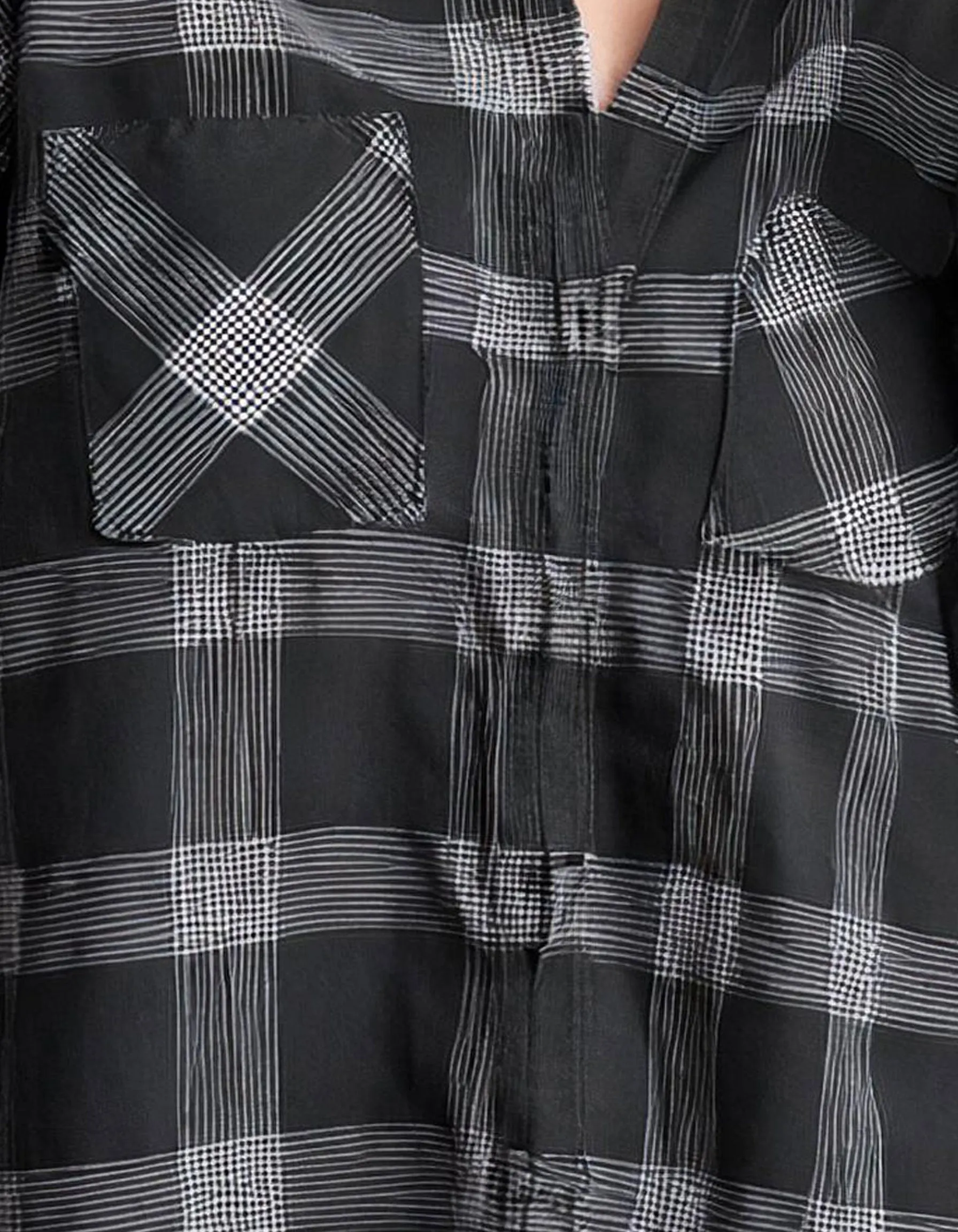 Midnight Black Check Flannel Shirt