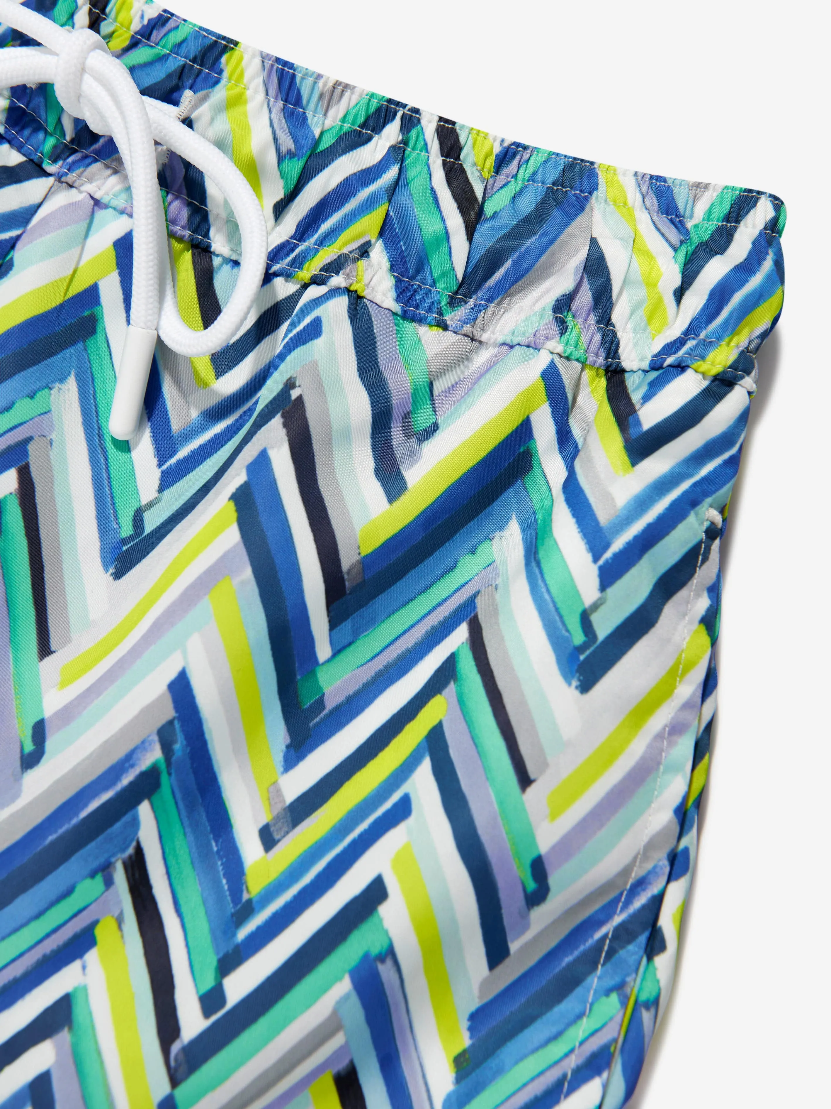 Missoni Boys Zigzag Swim Shorts in Blue