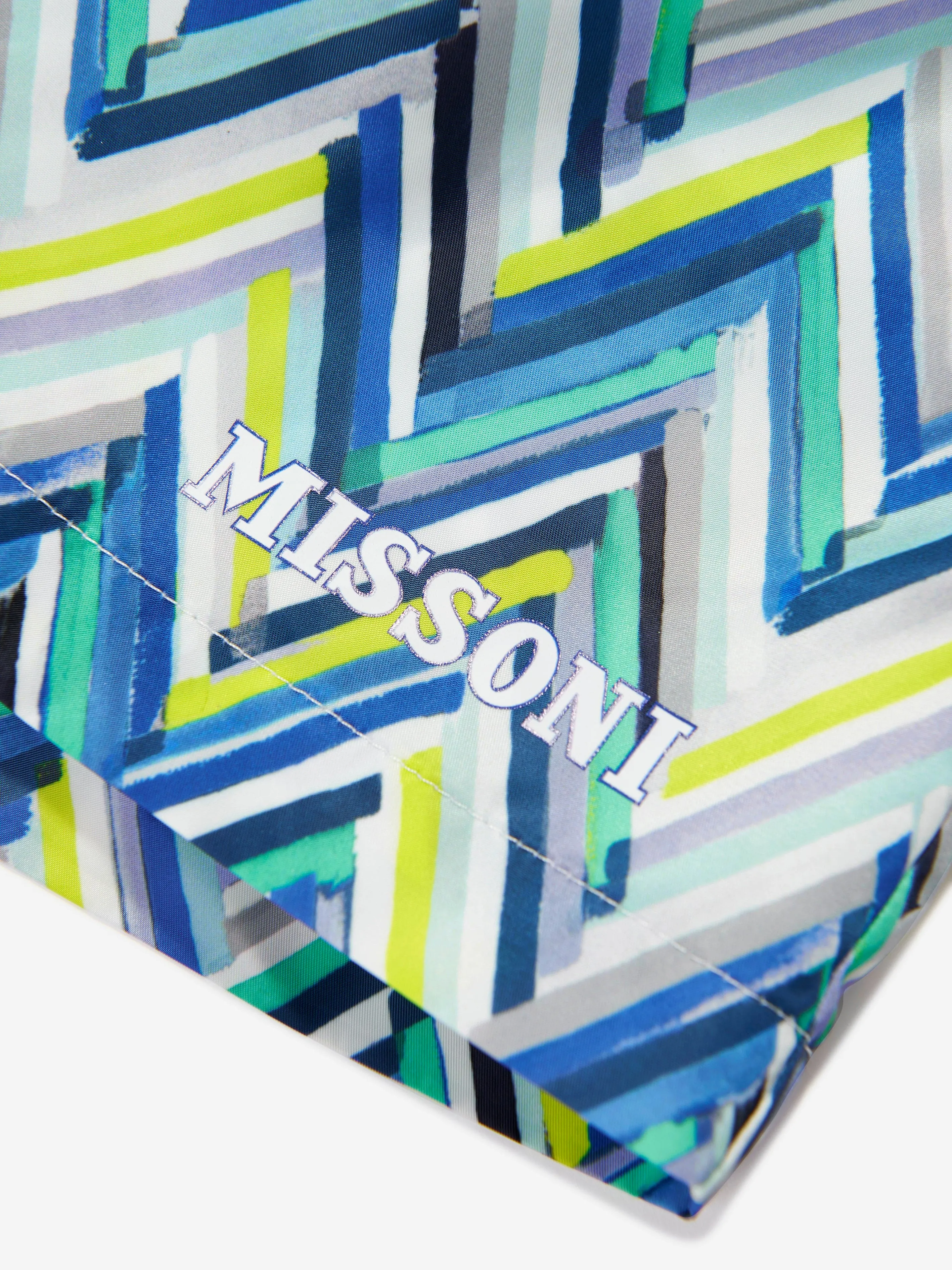 Missoni Boys Zigzag Swim Shorts in Blue