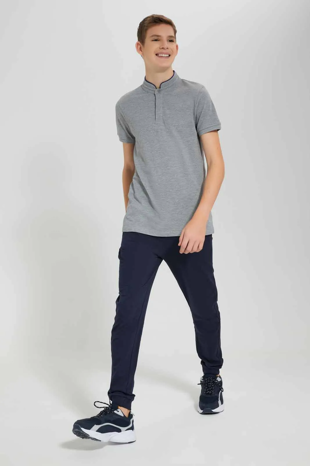 Navy Plain Active Pant