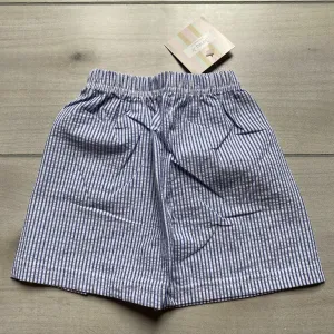 NEW Boutique Brand Gray Blue Striped Seersucker Shorts