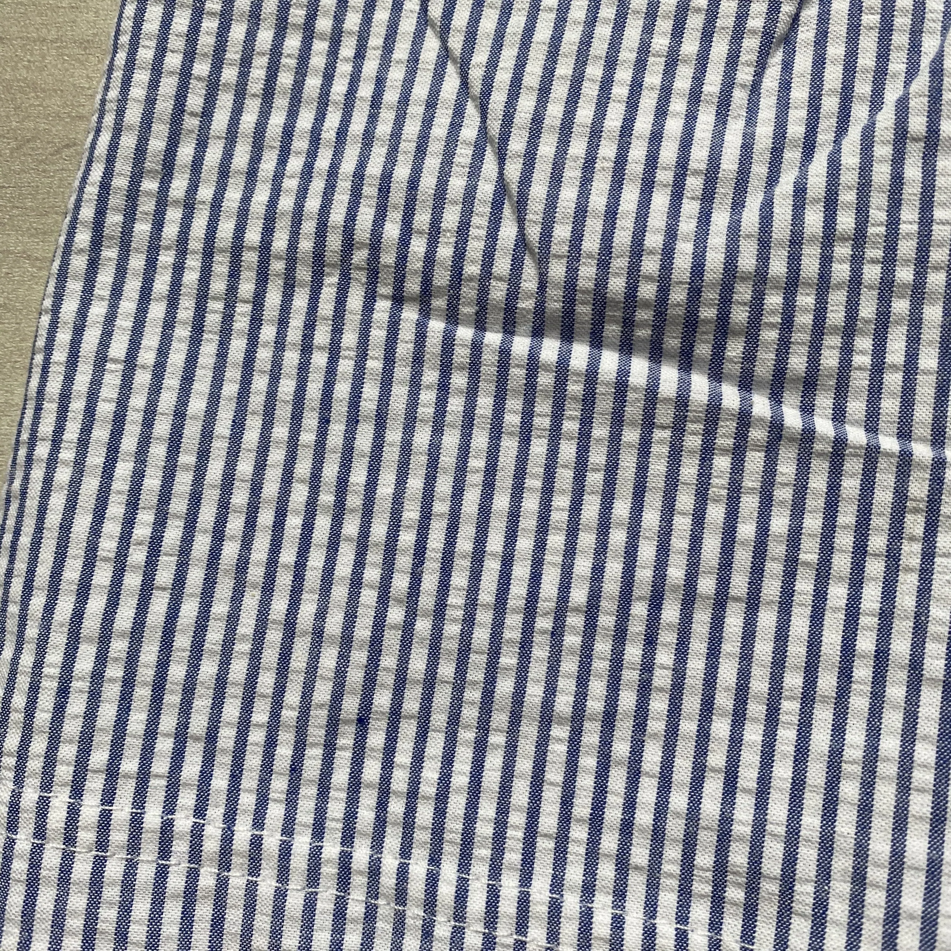 NEW Boutique Brand Gray Blue Striped Seersucker Shorts