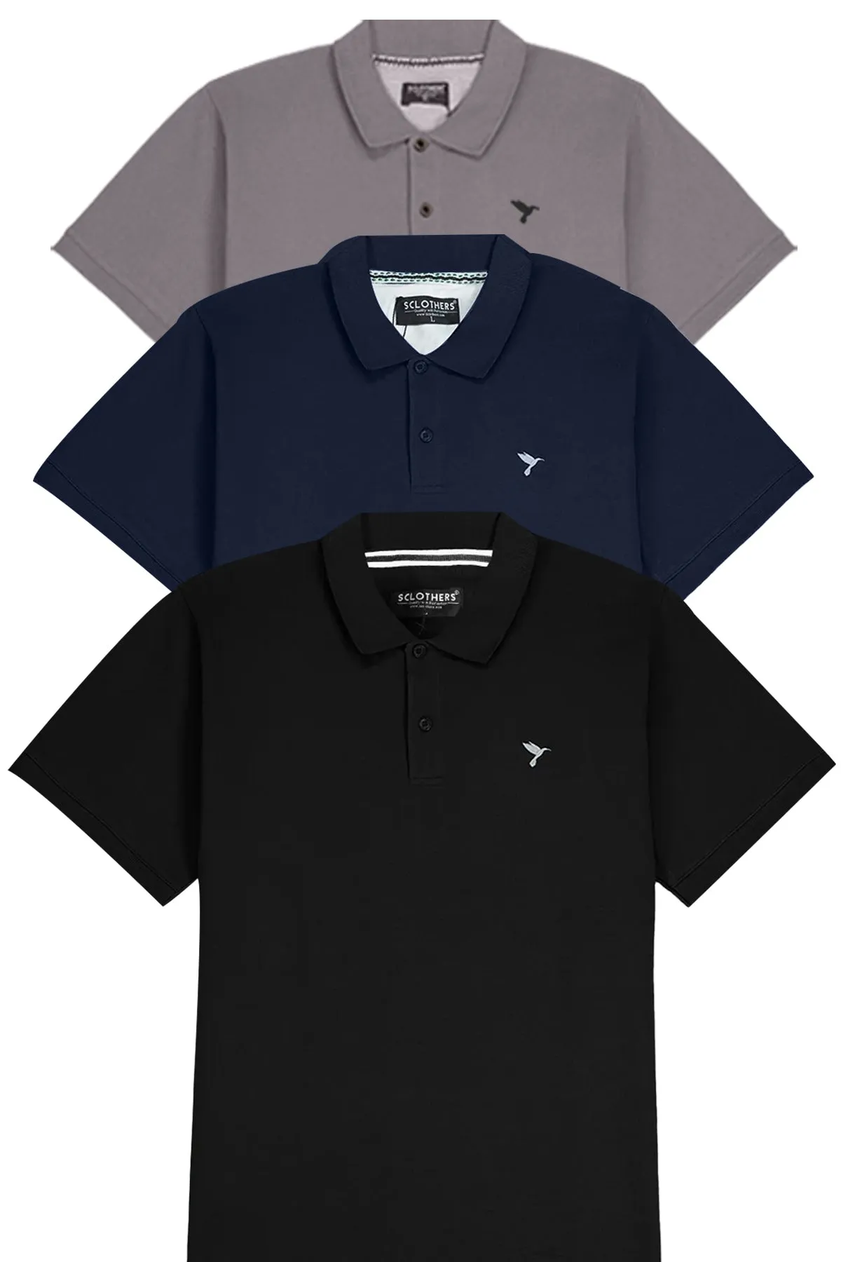 Pack of 3 Polo Shirts (Plus Size) - S24 -  MP0406P