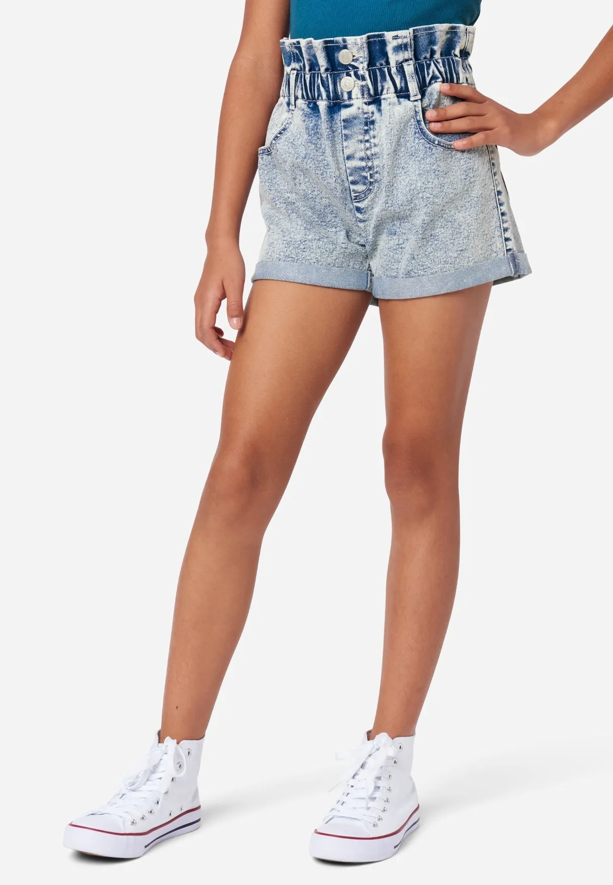 Paperbag Denim Short