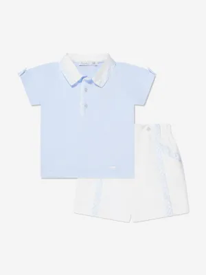 Patachou Boys Top And Shorts Set in Blue