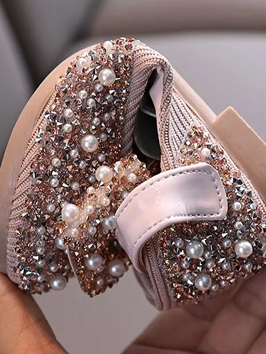 Pearls N' Rhinestones Ballerina Flats By Liv and Mia