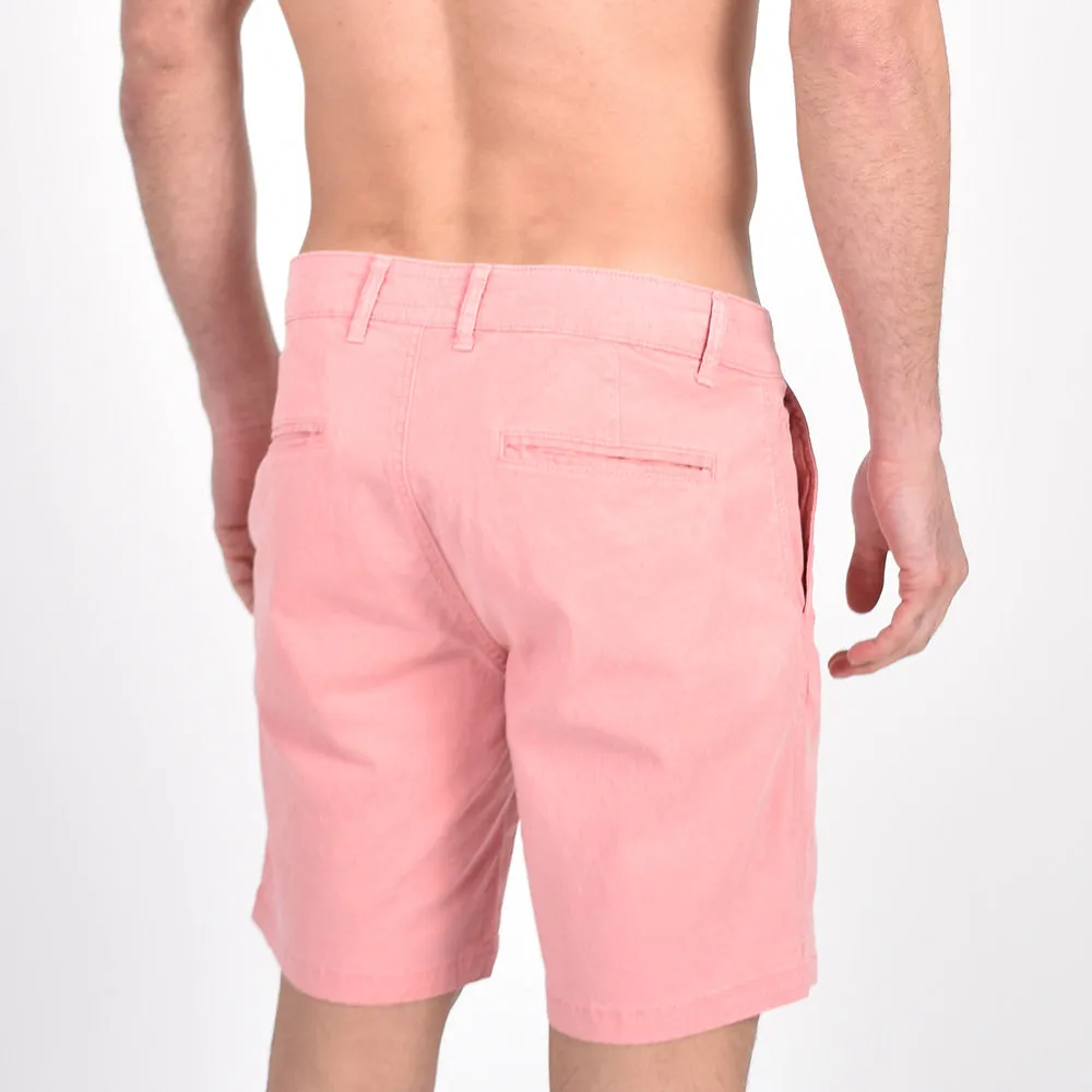 Pink Slim Fit Stretch Jacquard Shorts