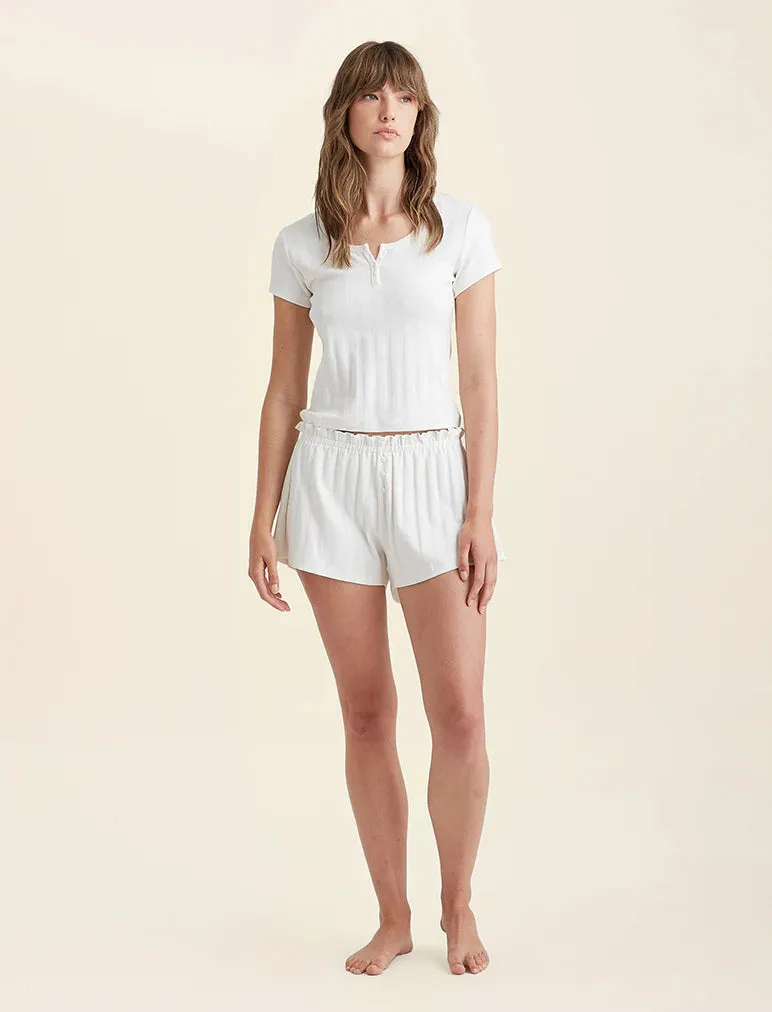 Pippa Pointelle Short Sleeve Tee