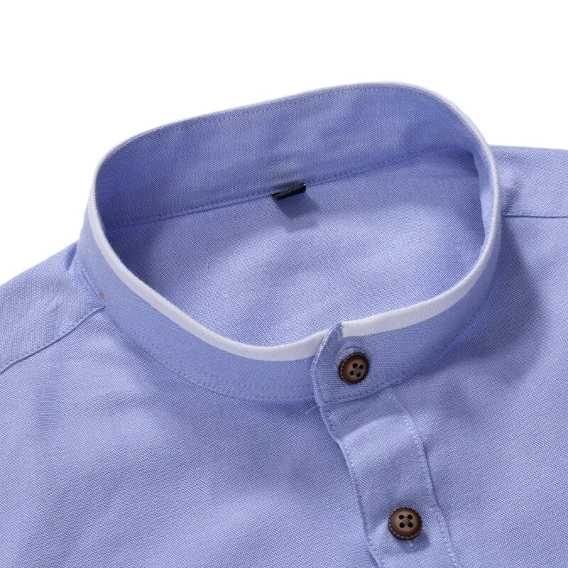 Pologize™ Casual Mandarin Collar Long Sleeve Shirt