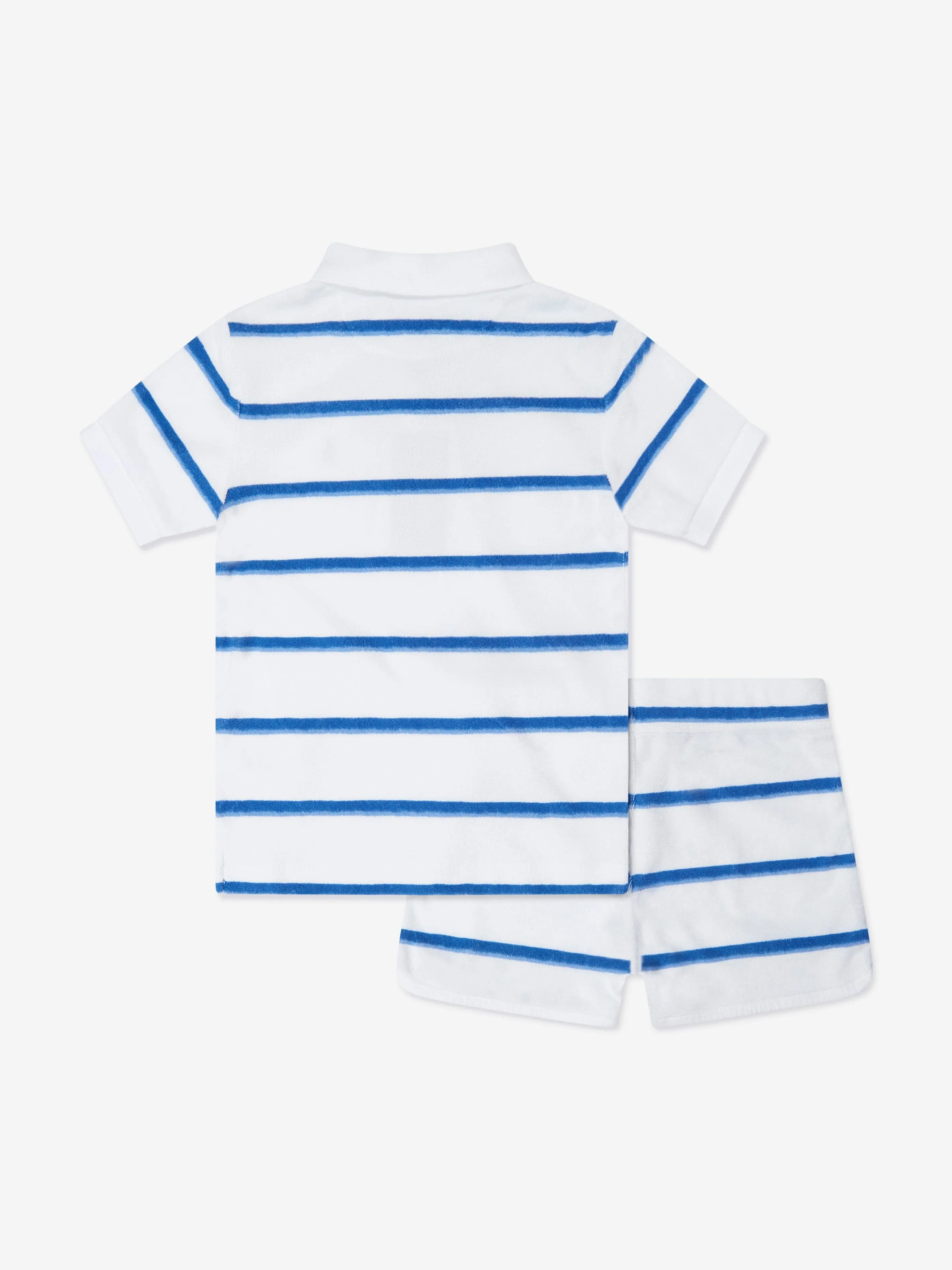 Ralph Lauren Boys Striped Short Set in Blue