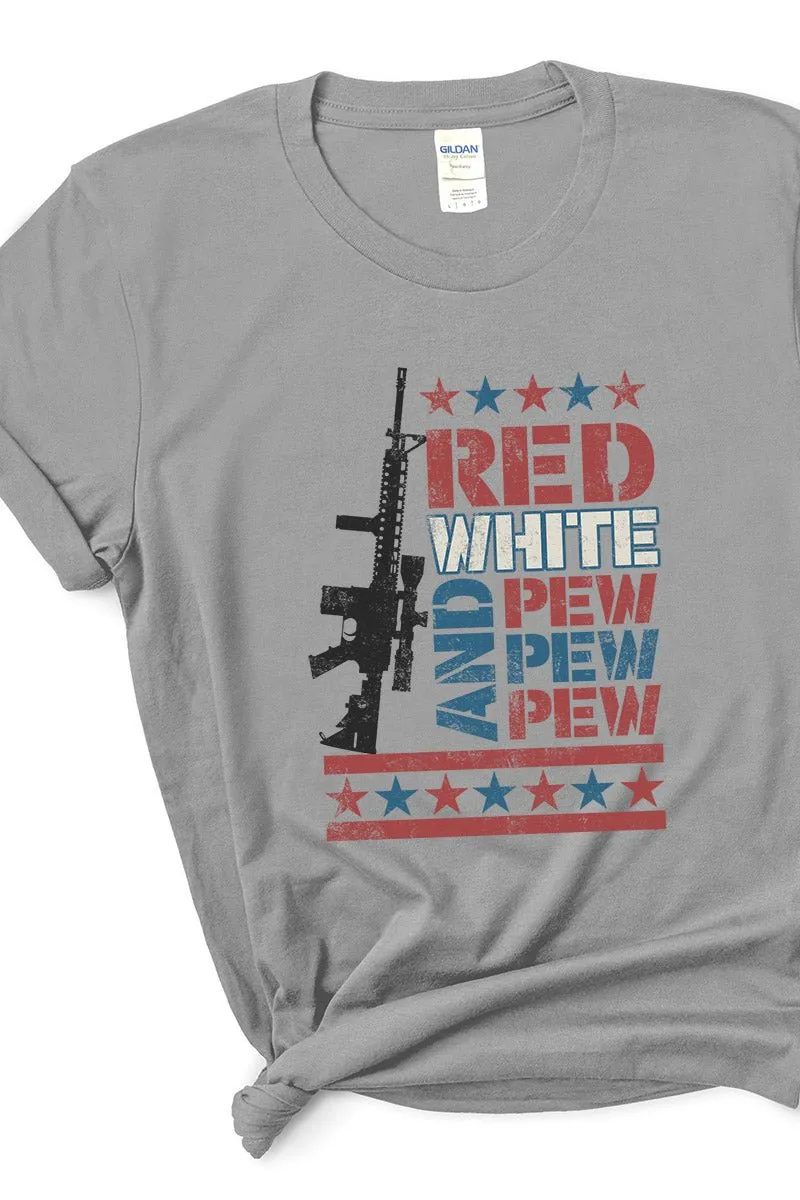 Red White & Pew Short Sleeve Relaxed Fit T-Shirt