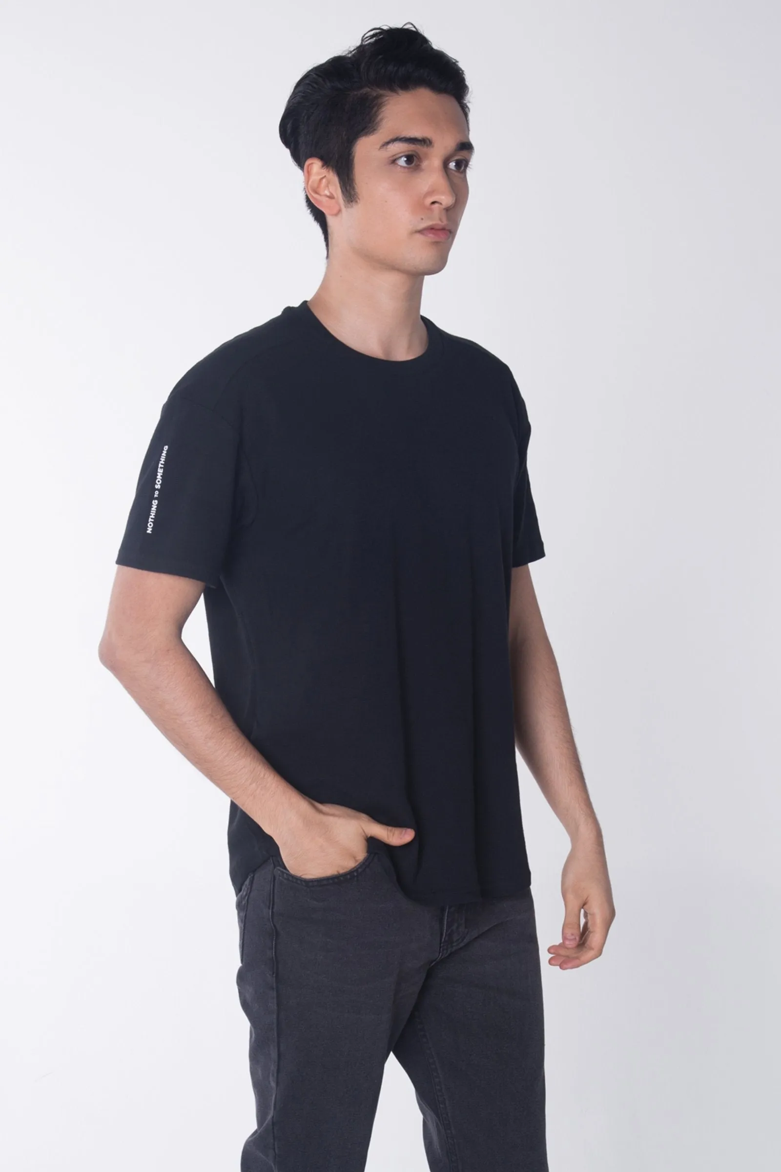 Relaxed Fit Tee With Cut & Sew Panel