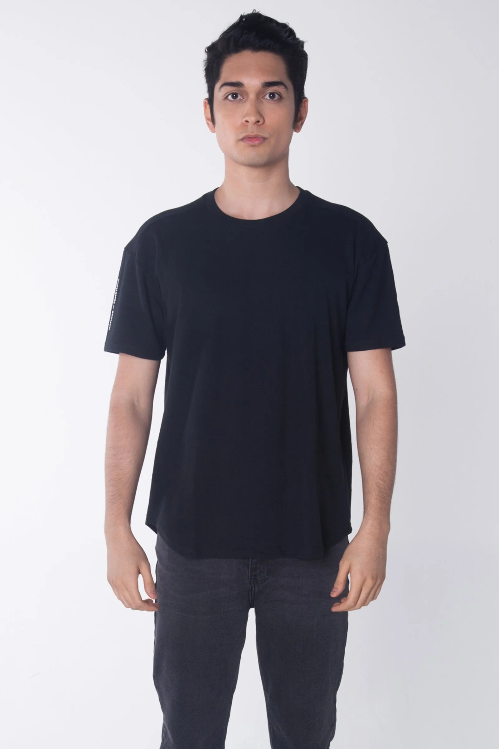 Relaxed Fit Tee With Cut & Sew Panel