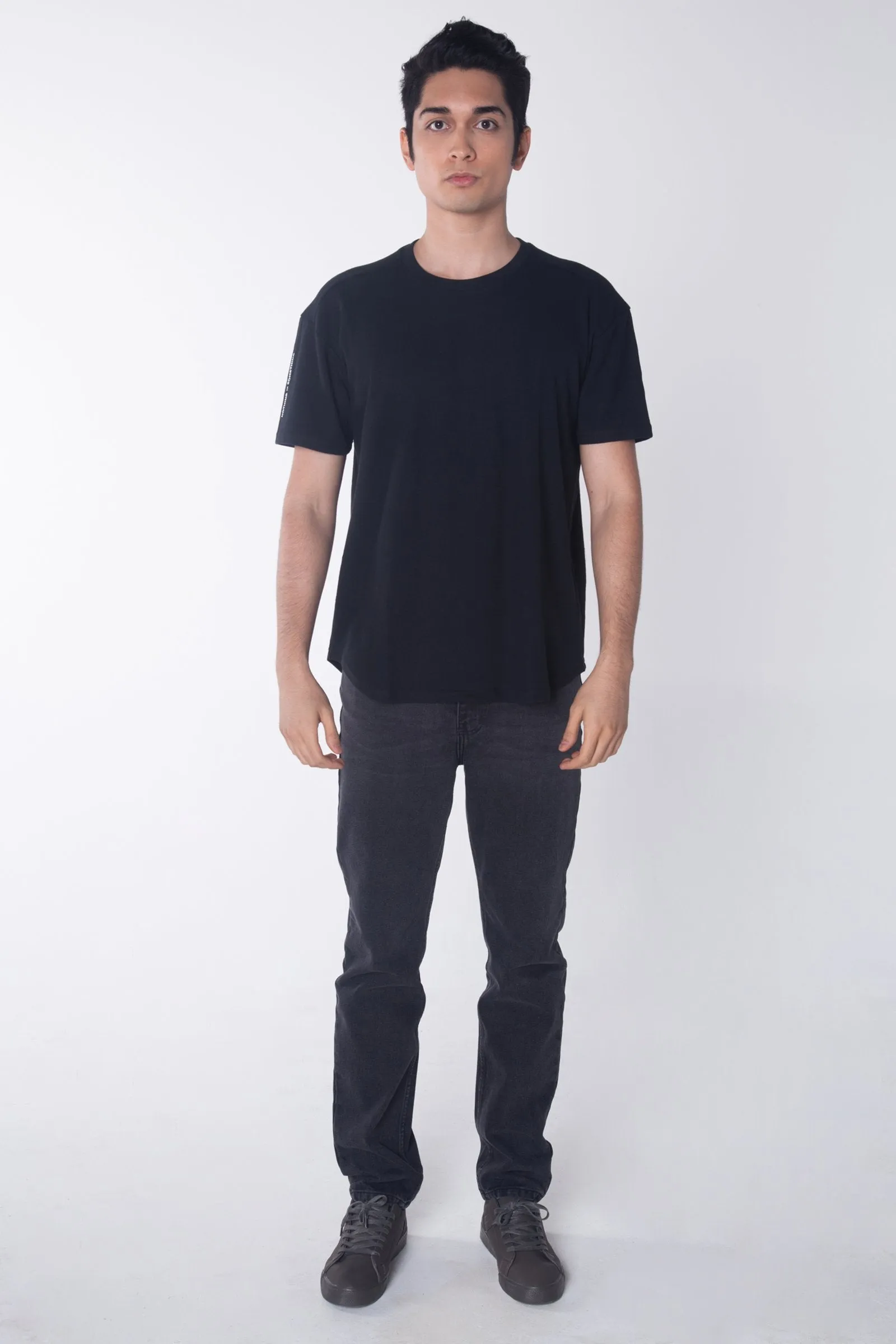 Relaxed Fit Tee With Cut & Sew Panel