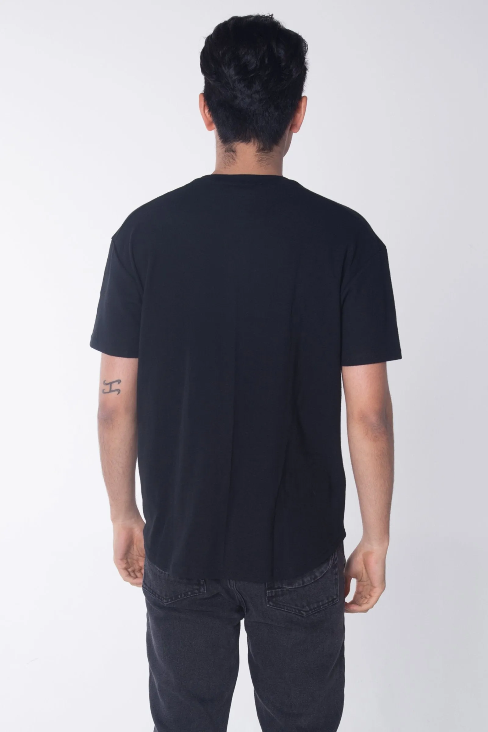 Relaxed Fit Tee With Cut & Sew Panel