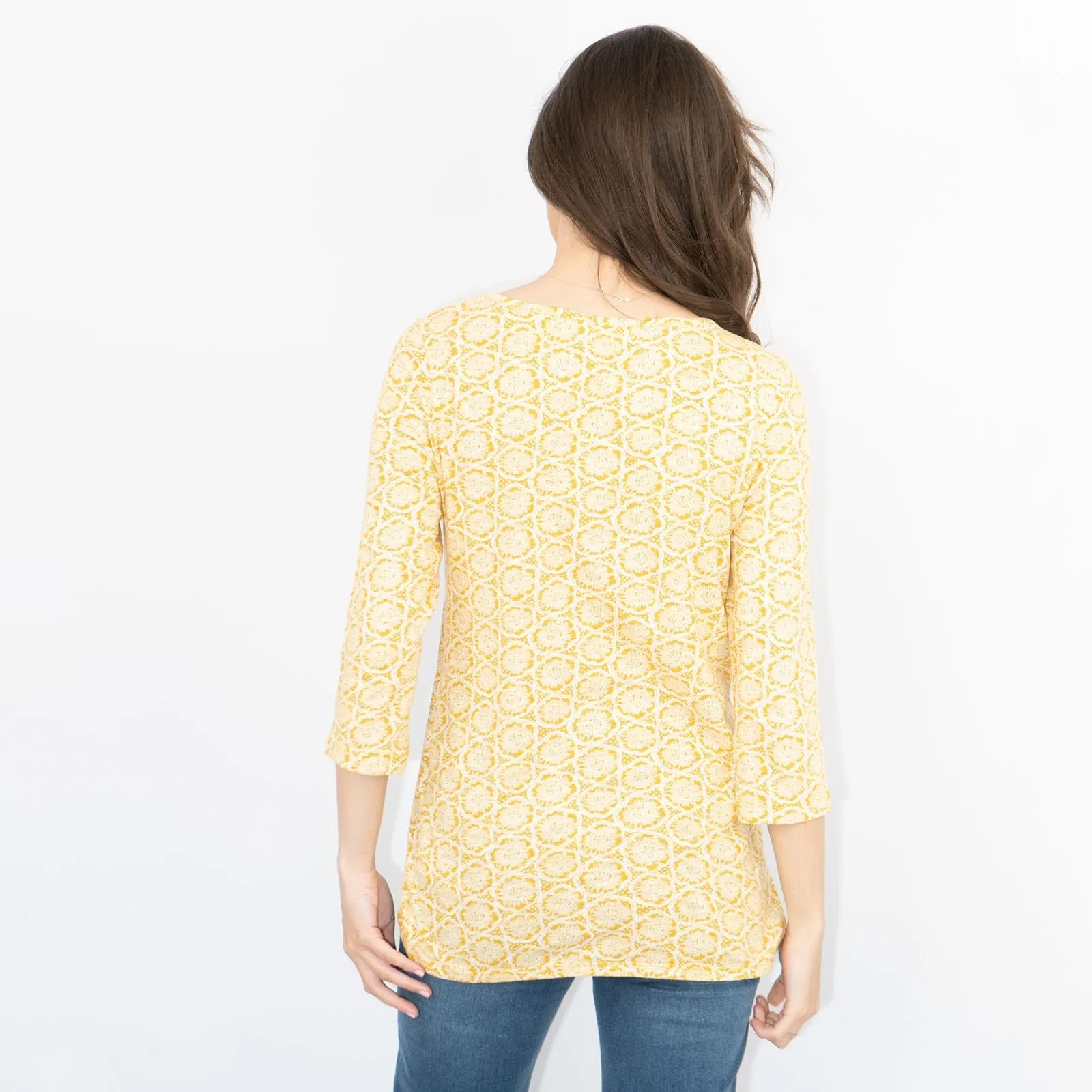 Seasalt Sowing Stamped Flower Honeysuckle Floral Summer Jersey Tops