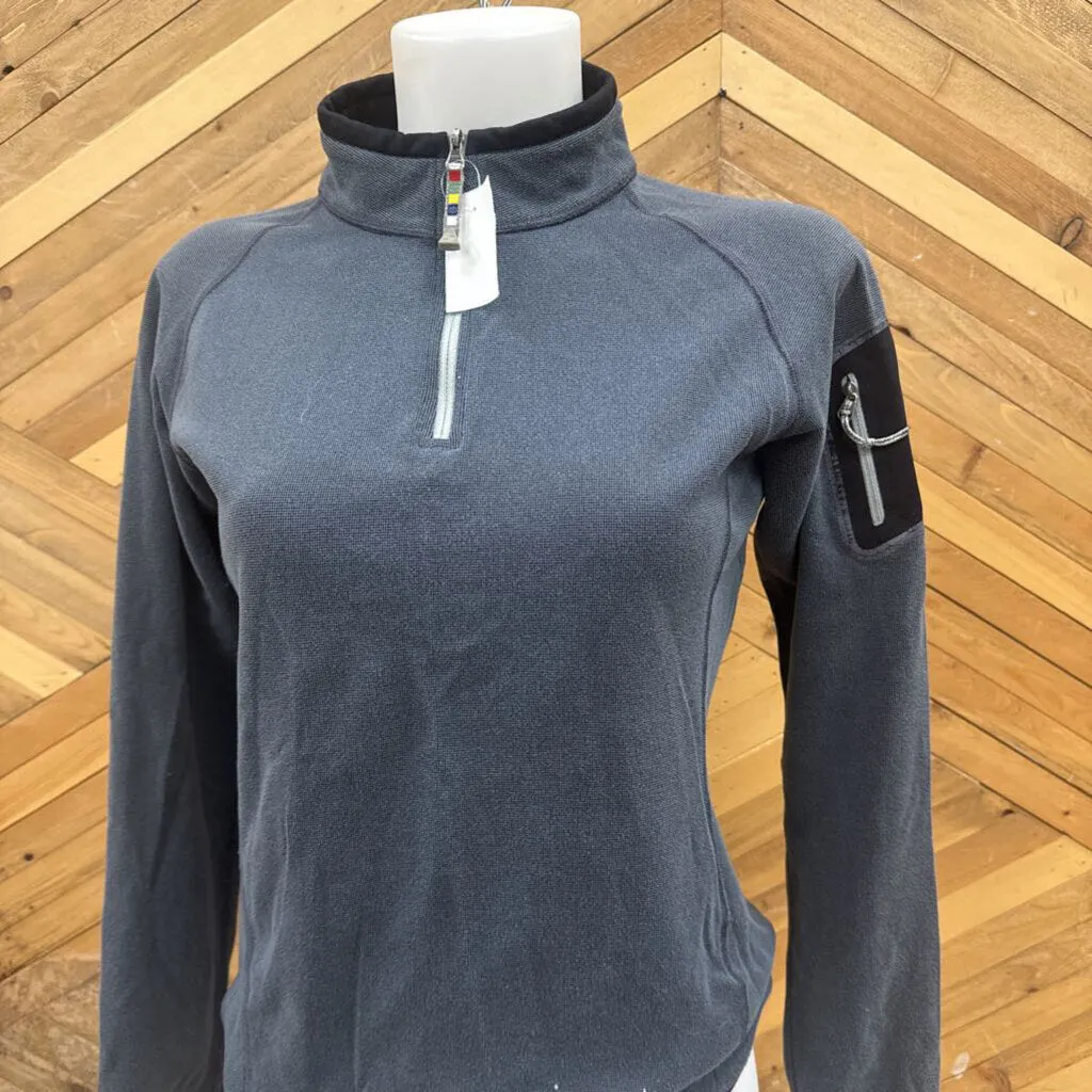 Sherpa - Women's 1/4-Zip Baselayer Top - MSRP $110: Grey-women-LG