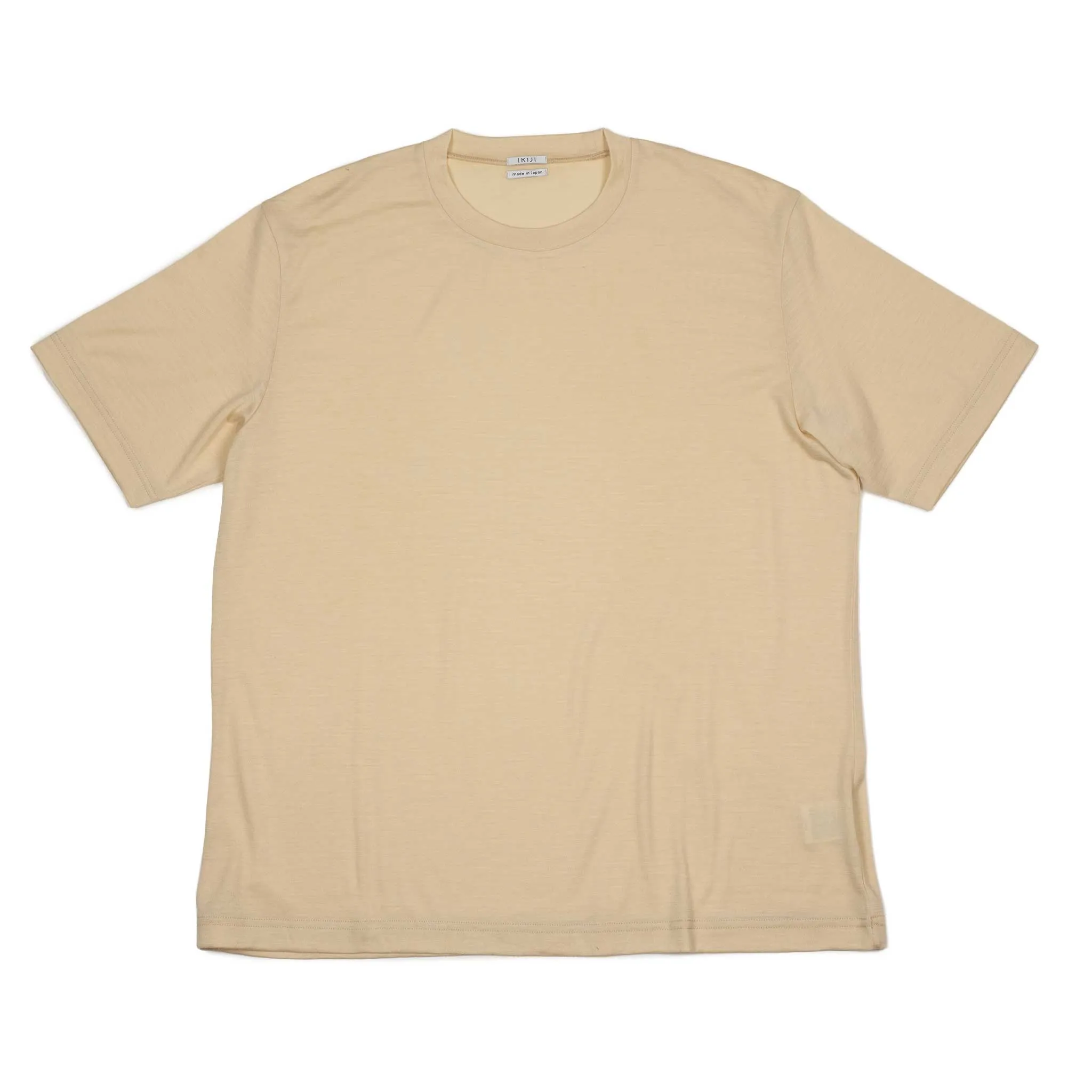 Short-sleeve t-shirt in natural washable wool jersey