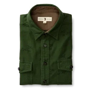 Slater Moleskin Overshirt (Pine Green)