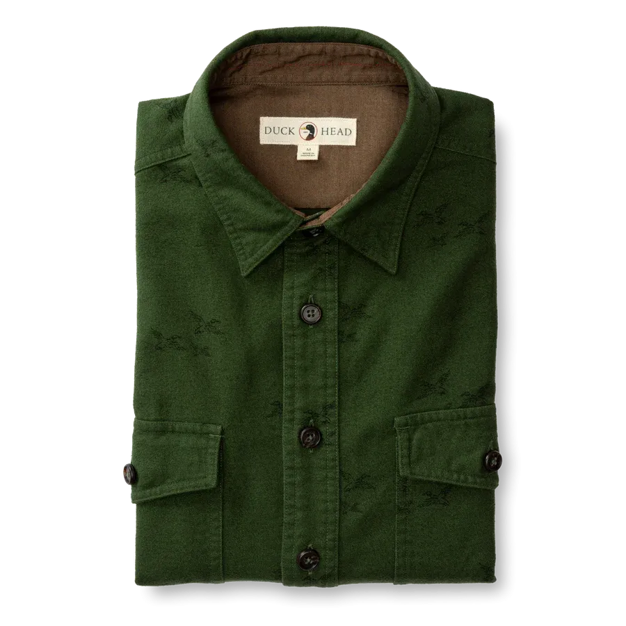 Slater Moleskin Overshirt (Pine Green)