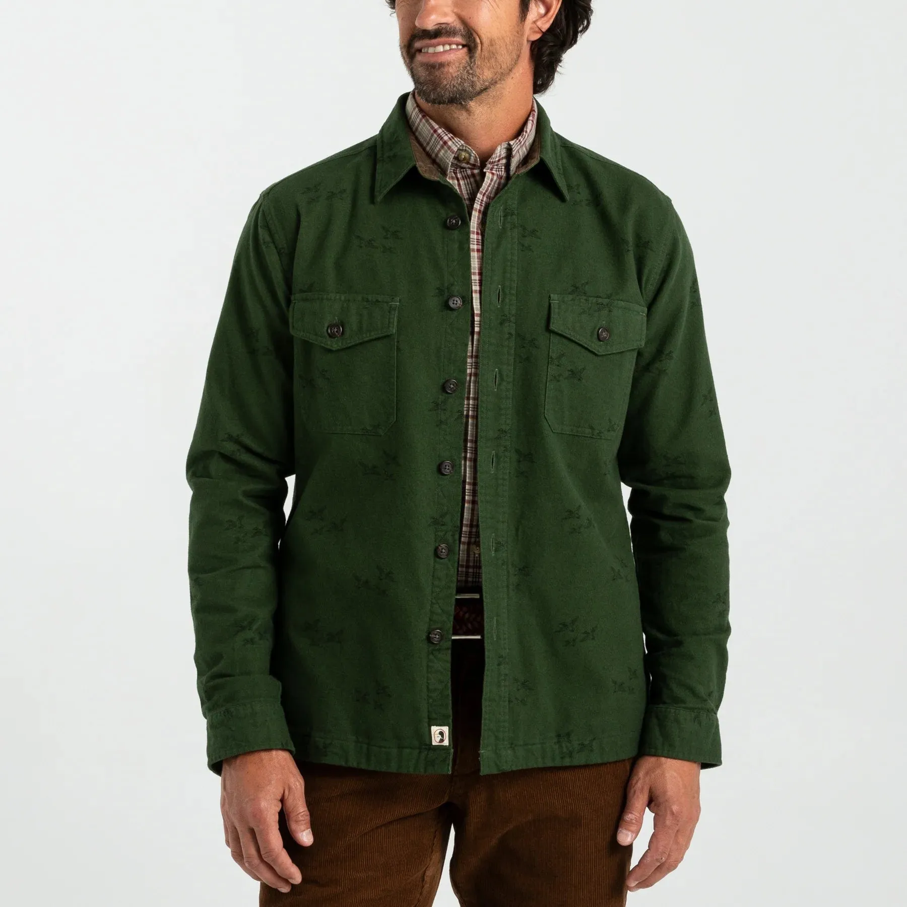 Slater Moleskin Overshirt (Pine Green)