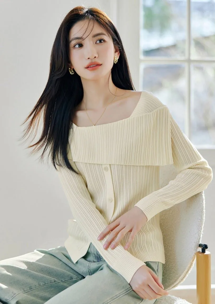 SPRING SLIM OFF SHOULDER STRIPED TOP