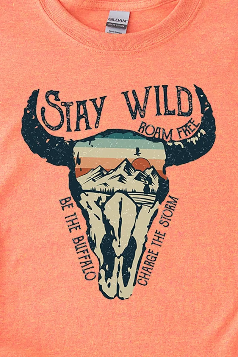 Stay Wild Roam Free Short Sleeve Relaxed Fit T-Shirt