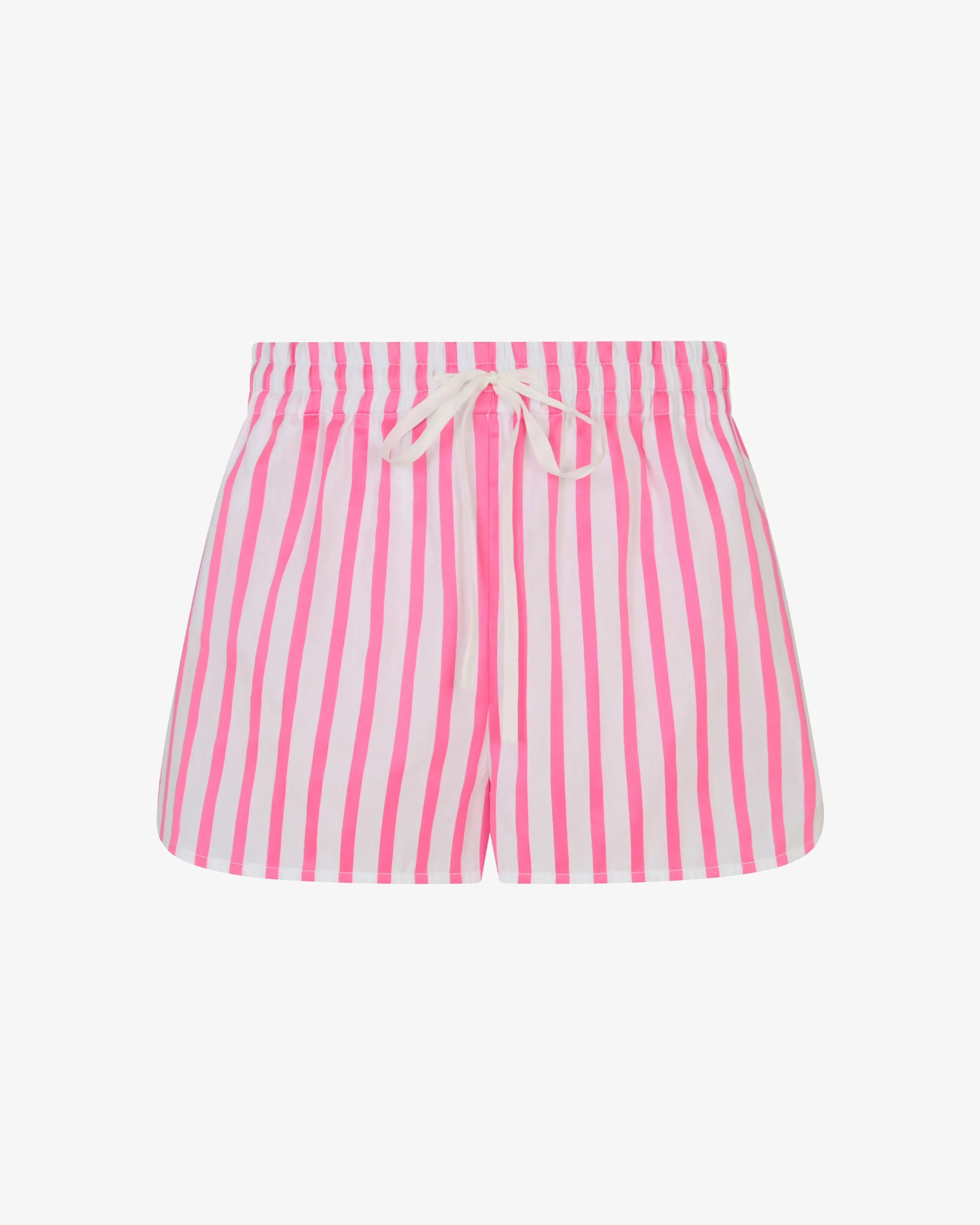 Striped Summer Shorts - White/Pink