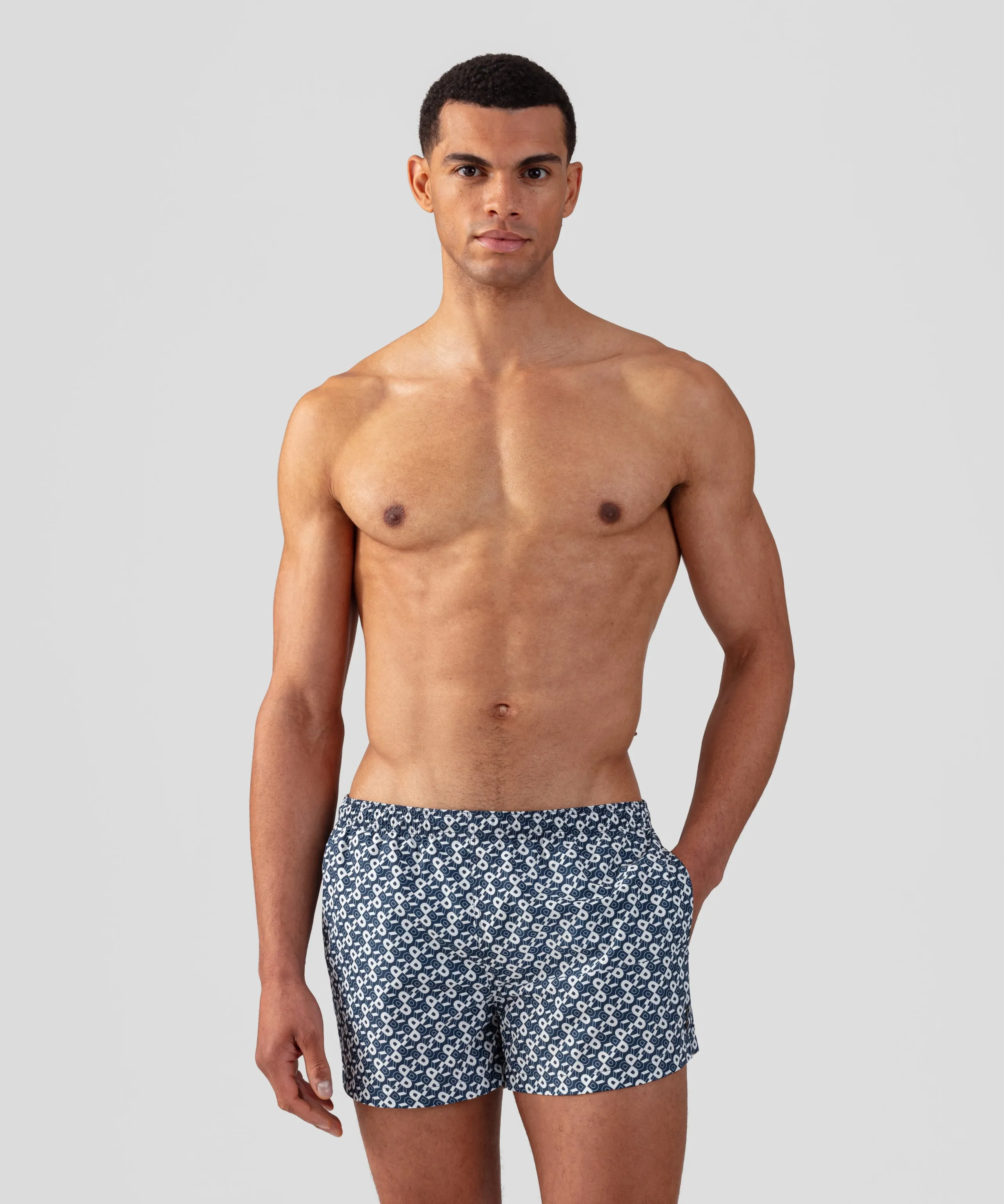 Swim Shorts RD Pattern: Navy