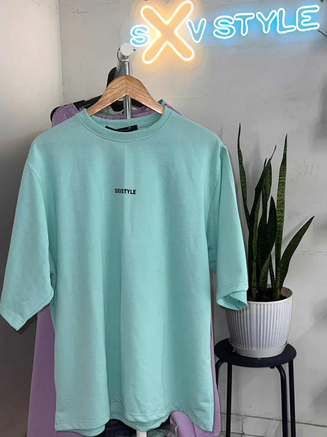 SXV Basic Mintgreen Oversized Sweat-tshirt