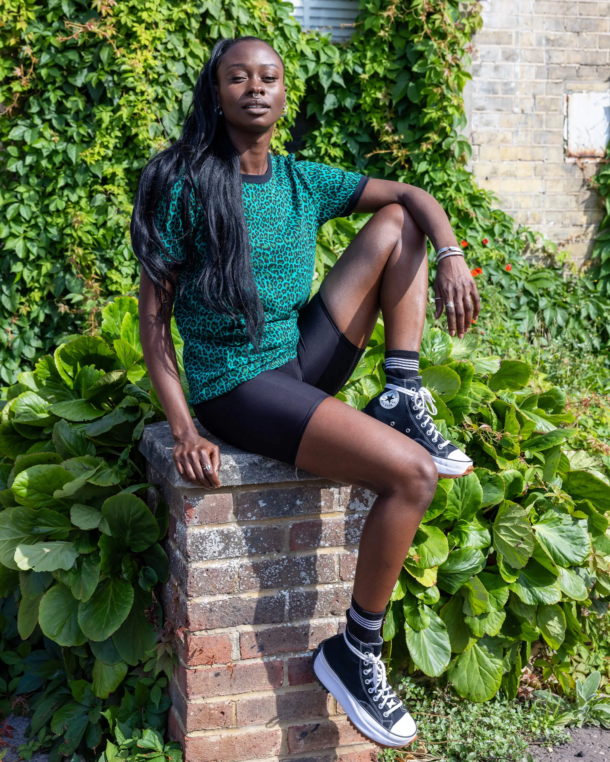 Teal Leopard Print T Shirt