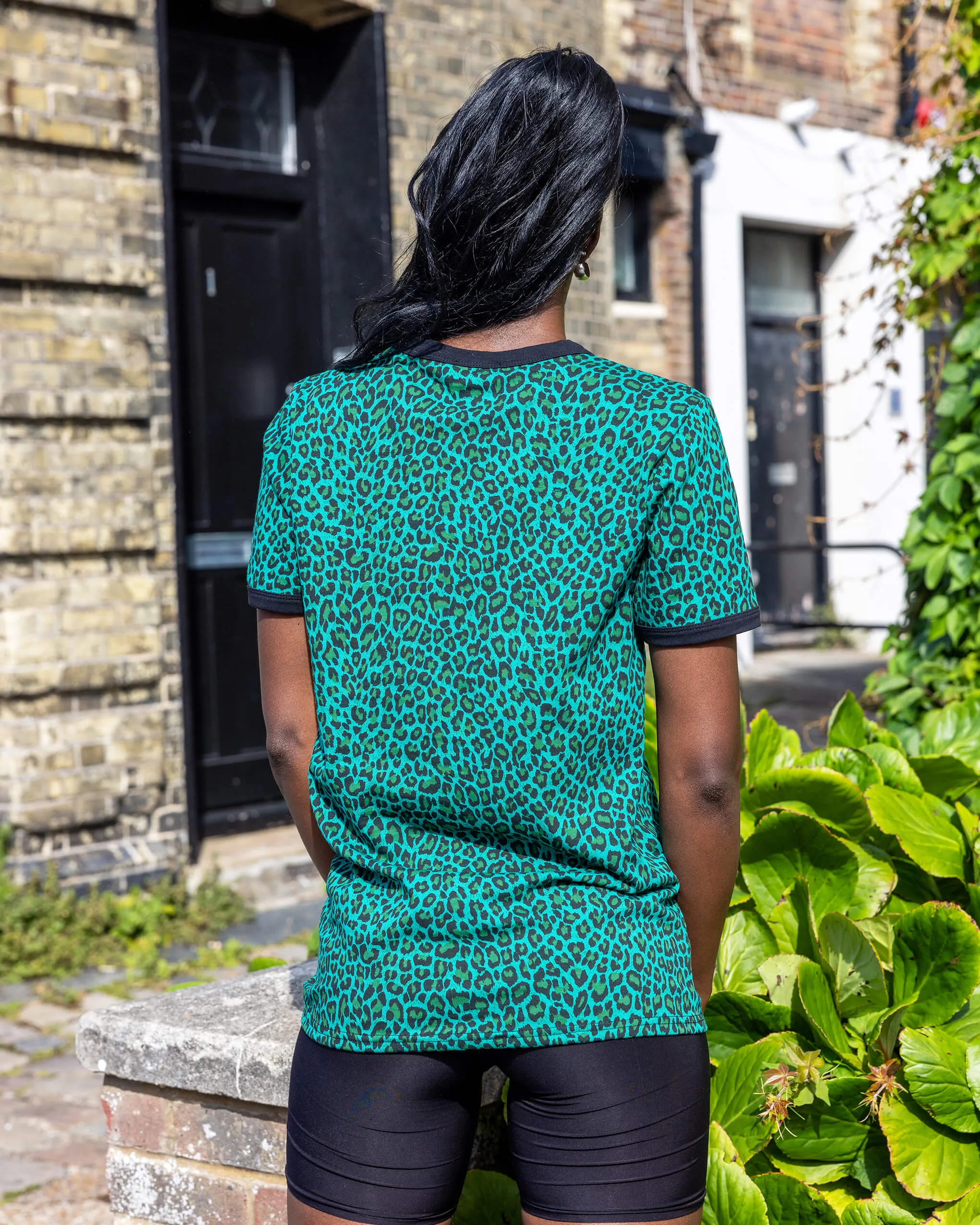 Teal Leopard Print T Shirt