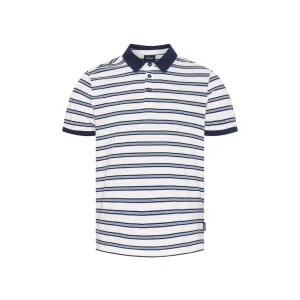 Theo Polo - Pearl/SR Navy/Coastal Blue