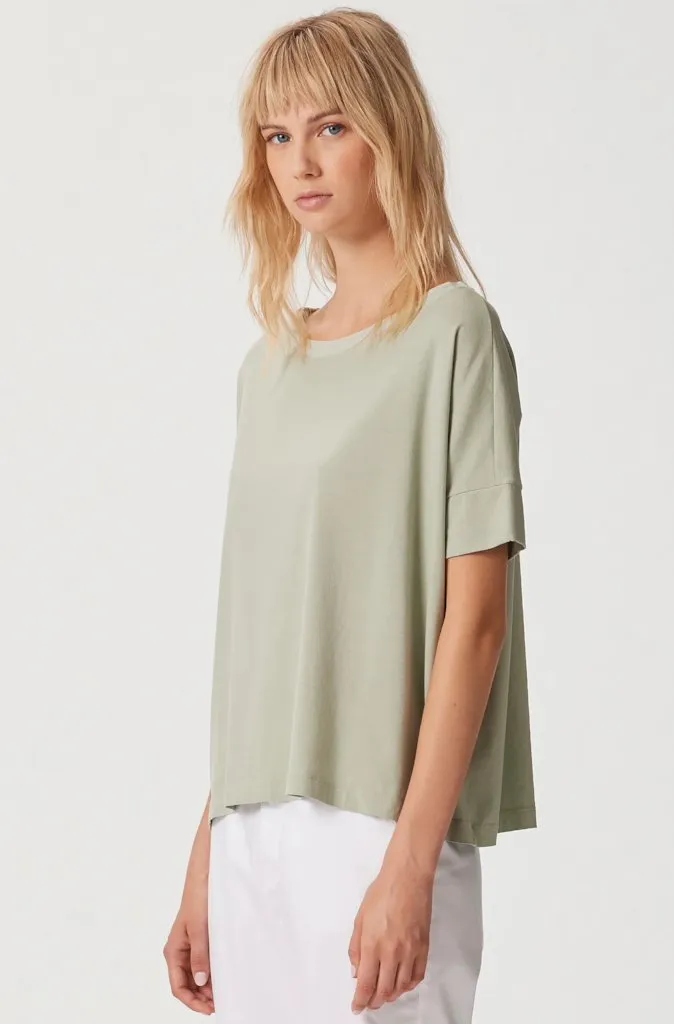 Transit Par Such Jersey Relaxed Tee in Green Water