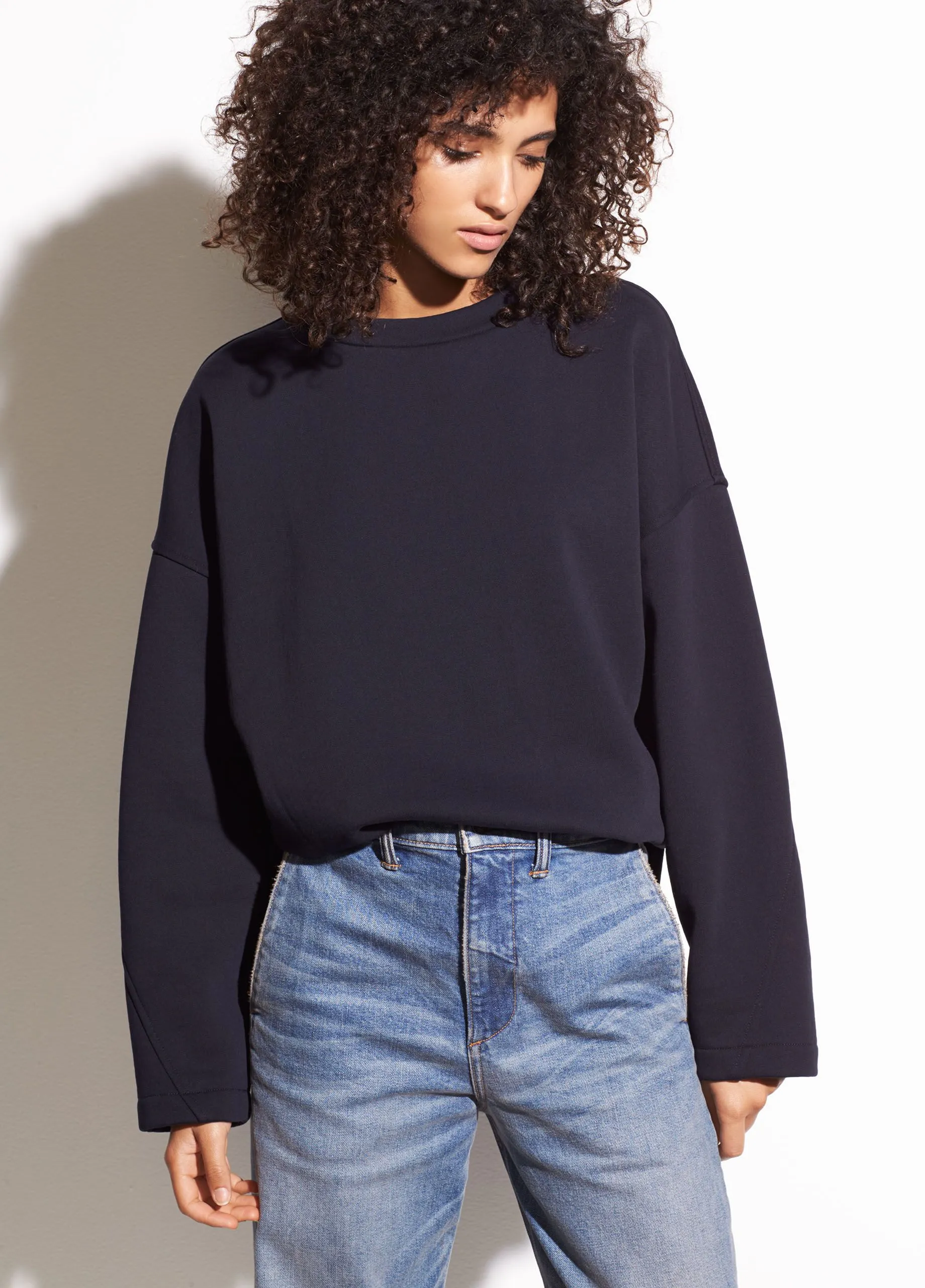 Vince - Pullover Cotton Sweatshirt in Coastal