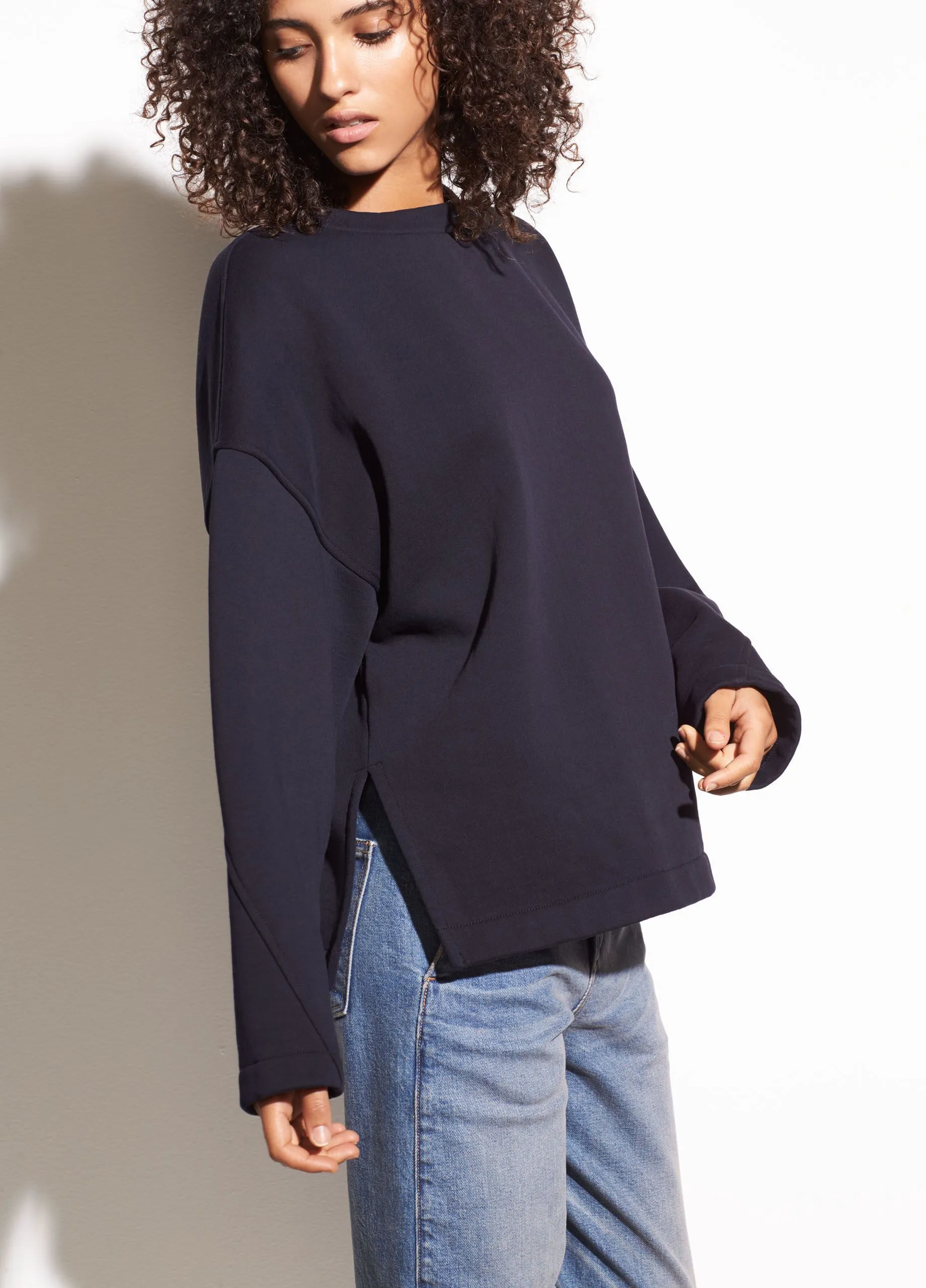 Vince - Pullover Cotton Sweatshirt in Coastal