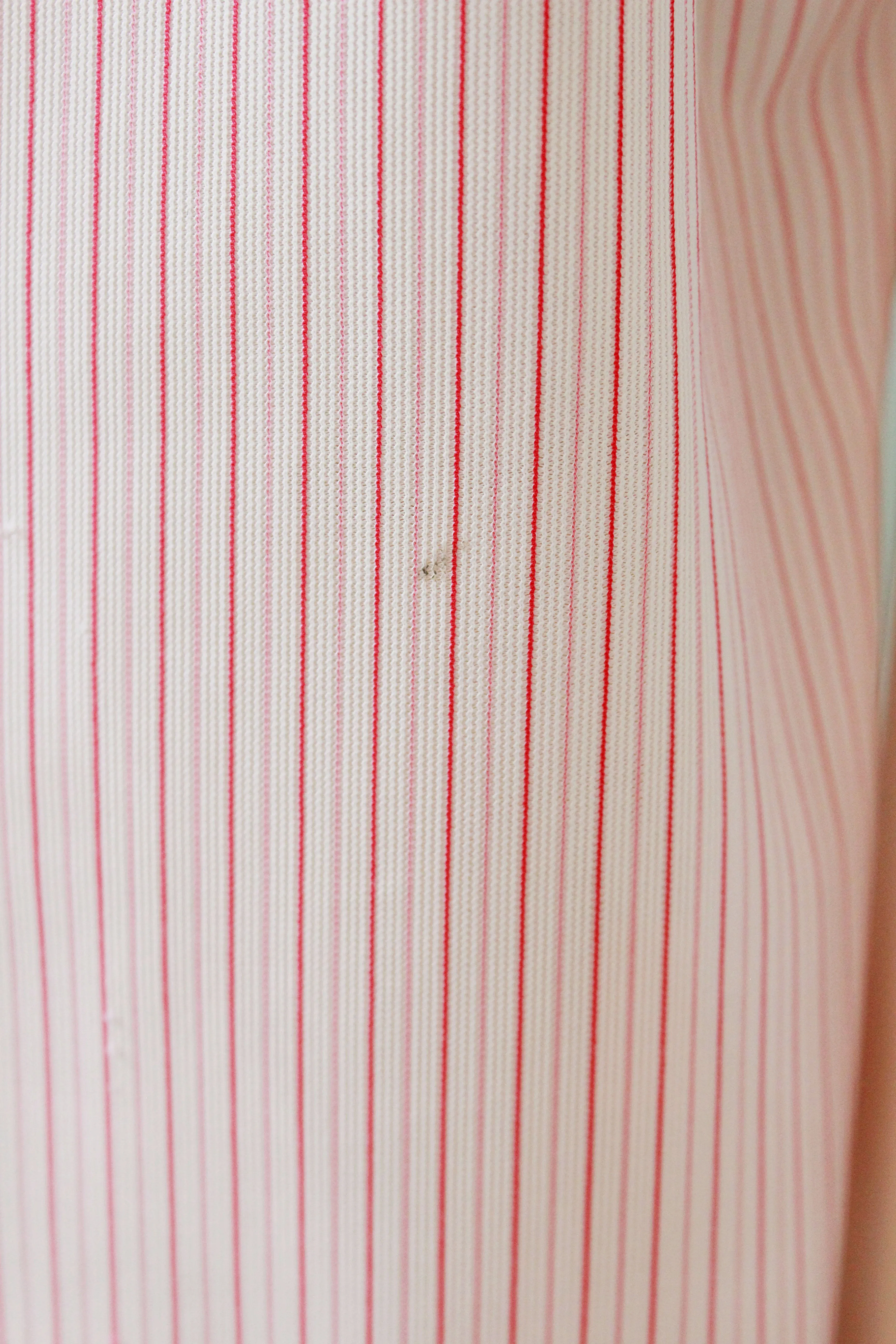 Vintage 1960s Pink Striped Blouse With Peter Pan Collar And Bow, Small