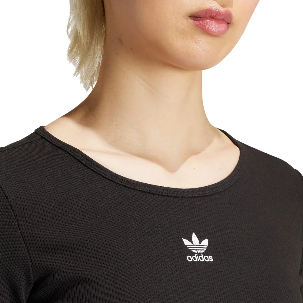 W Essential Crop Long-sleeve Tee 'Black'