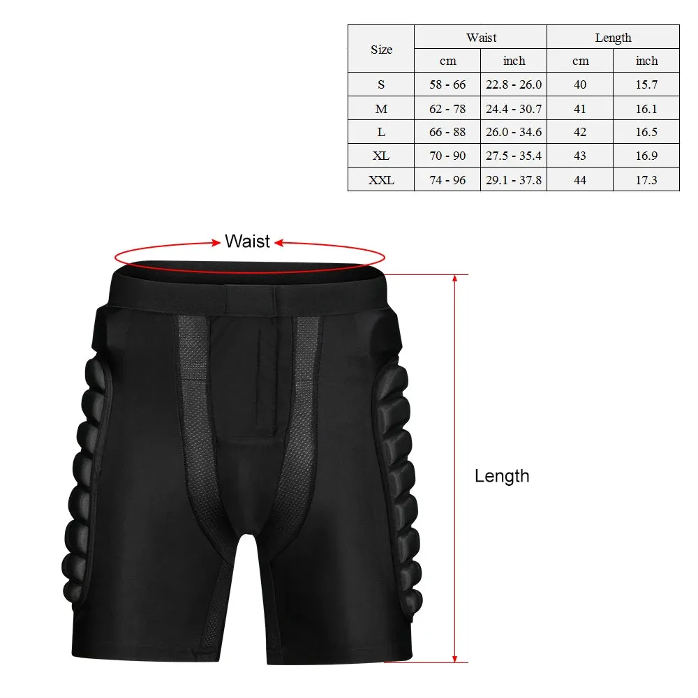 Winter Sports Skiing Shorts Hip Butt Protection Padded Shorts Armor Hip Protection Pad for Snowboarding Skating Riding Shorts